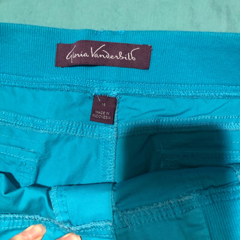 #32 shorts, blue colored, Gloria Vanderbilt, size: 16 - Picture 4 of 10